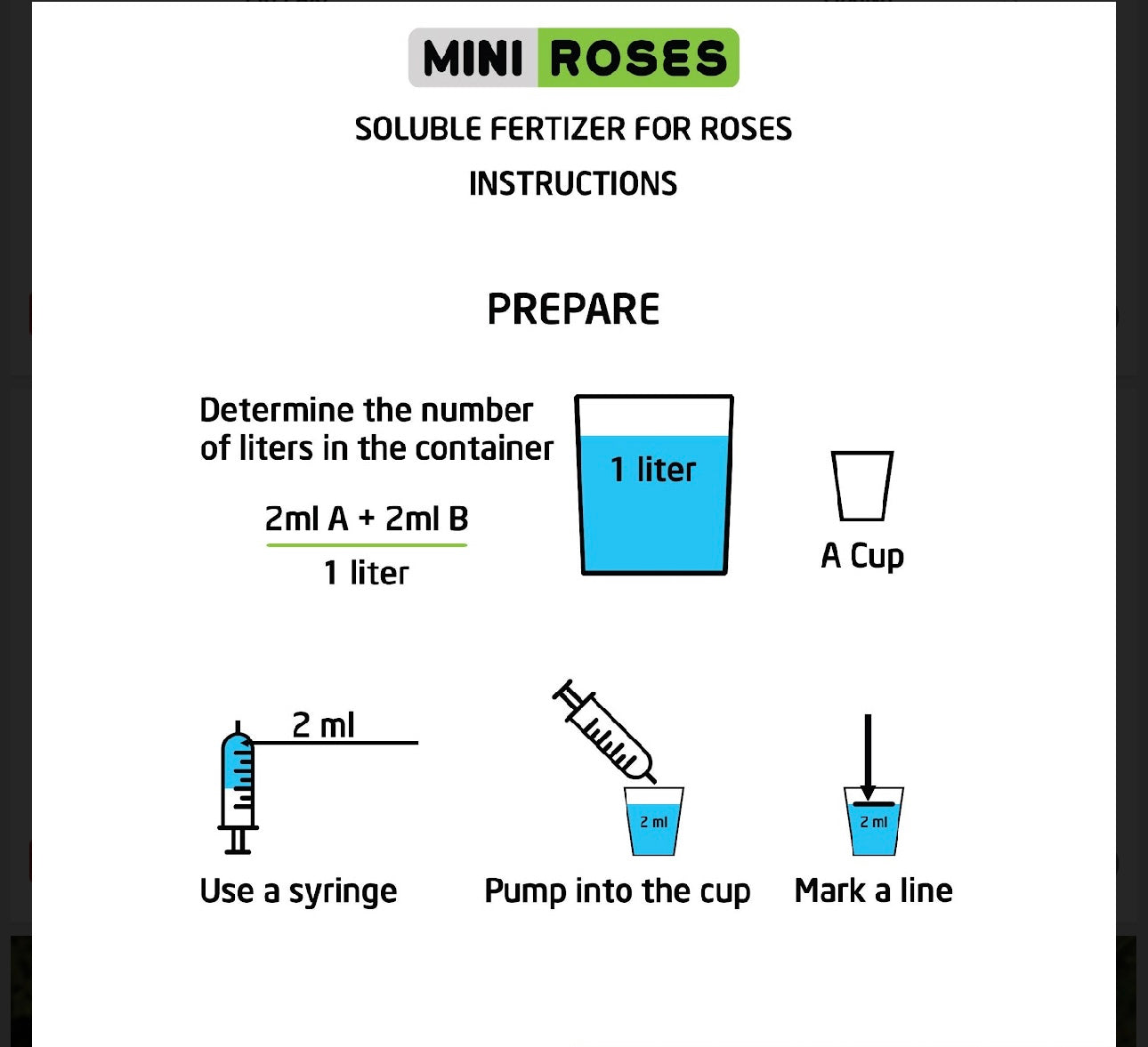 Combo AB Soluble Fertiliser Mini Roses