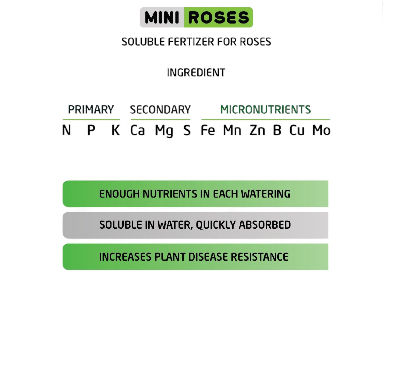 Combo AB Soluble Fertiliser Mini Roses